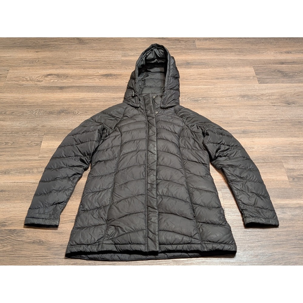 The North Face Womens Black Hooded 600 Down Quilted Puffer Parka Jacket Size‎ S